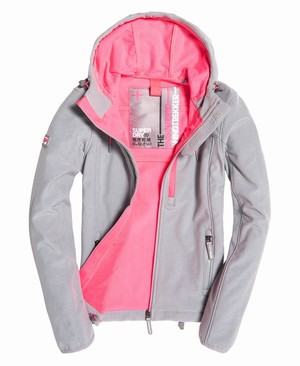 Superdry Summer Hooded SD-Windtrekker Női Kabát Szürke/Rózsaszín | JBECK2165